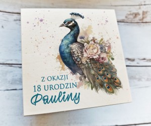 Drewniana pamiątka z życzeniami - WZÓR 17