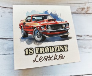 Drewniana pamiątka z życzeniami - WZÓR 18