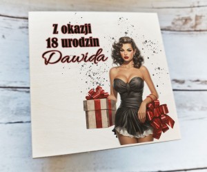 Drewniana pamiątka z życzeniami - WZÓR 22