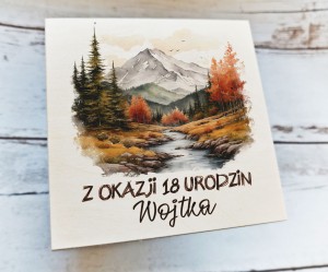 Drewniana pamiątka z życzeniami - WZÓR 31