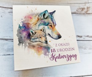Drewniana pamiątka z życzeniami - WZÓR 32