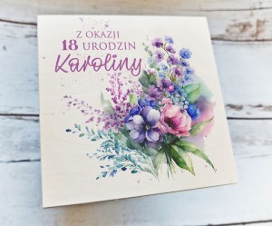 Drewniana pamiątka z życzeniami - WZÓR 48
